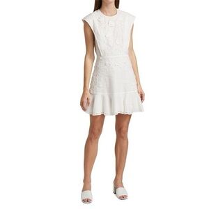 Veronica Beard Kerison Broderie-Anglaise Sleeveless Dress Sz 0